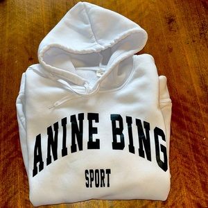 Anine Bing white hoodie